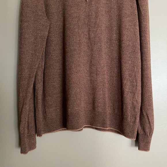 Raffi The Palmer Pullover Wool Sweater Sz XXL Long Sleeve Quarter Zip Mock Neck - Picture 16 of 16